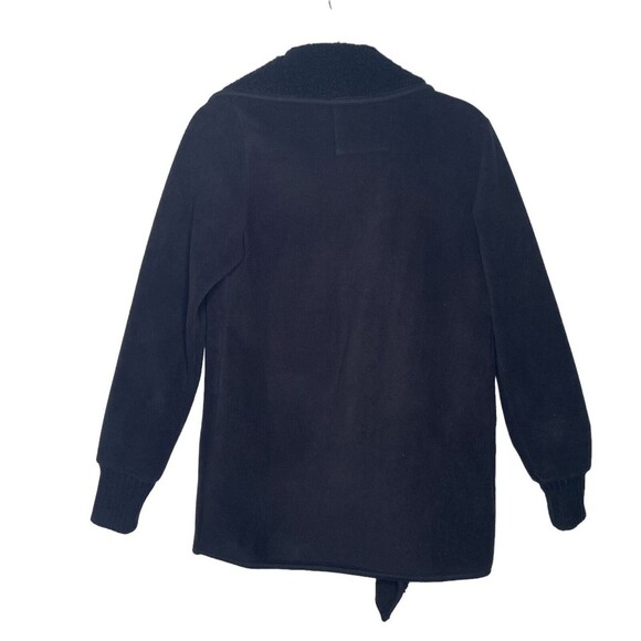 Abercrombie & Fitch Sweater Womens SZ M Black Fleece Sherpa Open - Picture 7 of 7